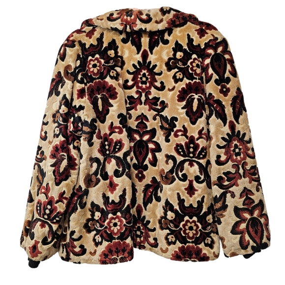 Vintage 1970s Russ Damask Carpet Coat - Picture 5 of 12